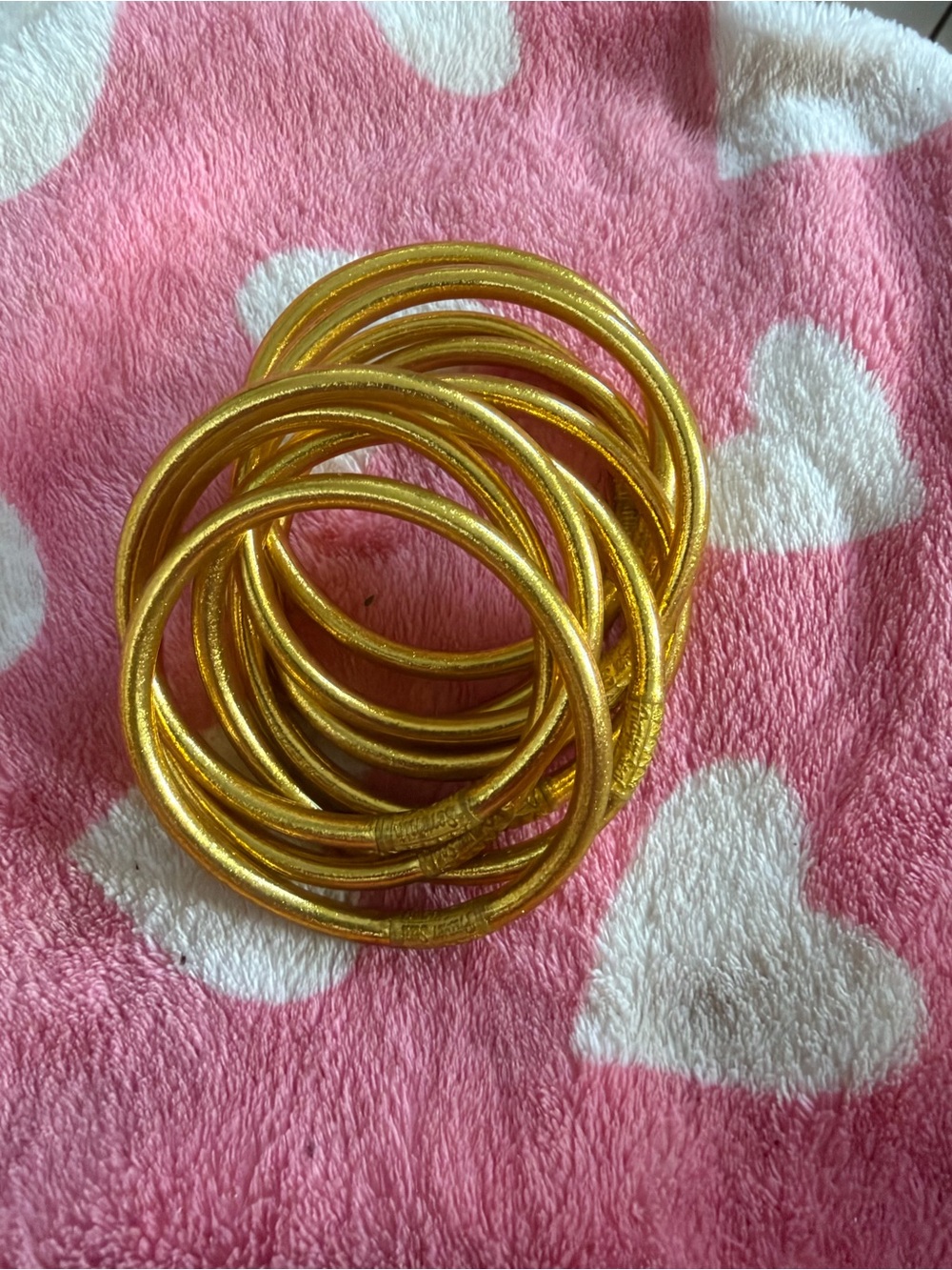 Gold Tone Stackable Bangle Bracelet Set for Women
